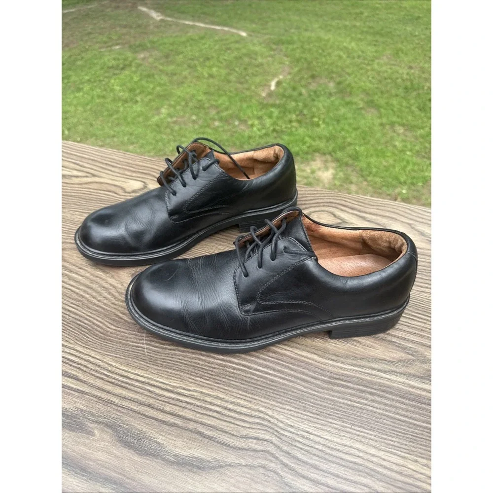 Men's Dockers Black Casual Or Dress Leather Shoes SZ 9.5 M Fall Everyday Wear